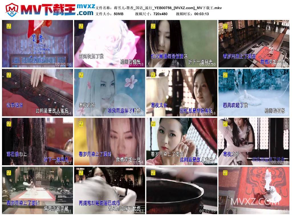 蒋雪儿-墨香_国语_流行_YEB00756